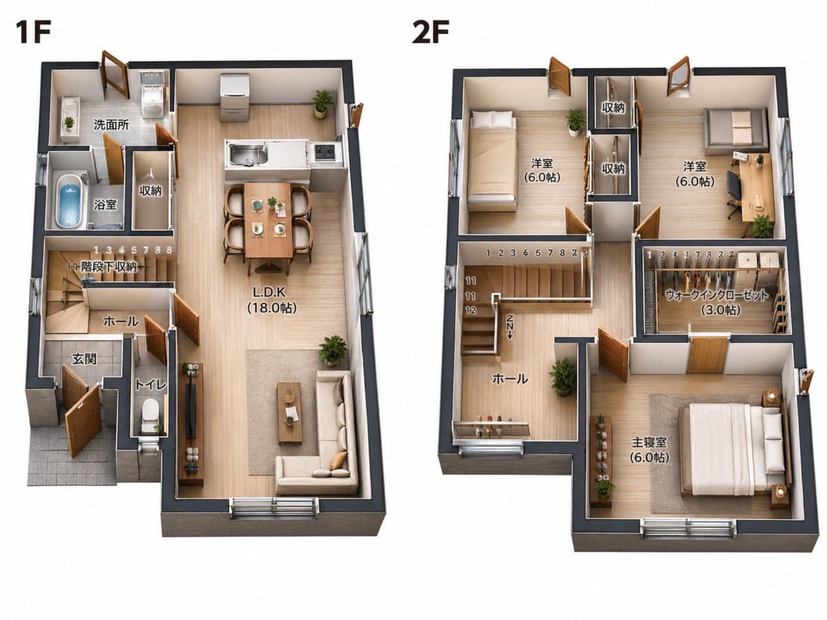 2D 도면을 3D 부동산 렌더로 — generated asset