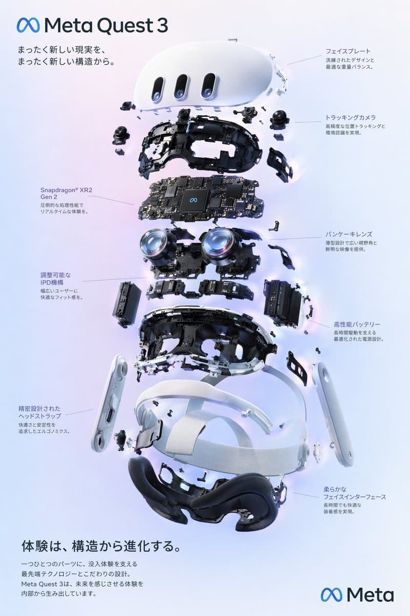 VR 헤드셋 분해 포스터 — generated asset